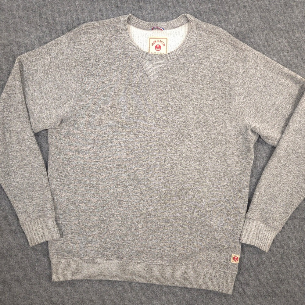 Iron & Resin Libertad Crew Sweatshirt Mens XL Gray French Terry Made In USA